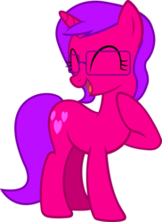 Size: 727x1000 | Tagged: safe, artist:ebontopaz, oc, oc only, pony, unicorn, glasses, laughing, simple background, solo, transparent background, vector