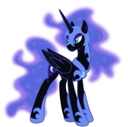 Size: 1357x1340 | Tagged: safe, artist:stabzor, nightmare moon, alicorn, pony, g4, female, simple background, solo, svg, transparent background, vector