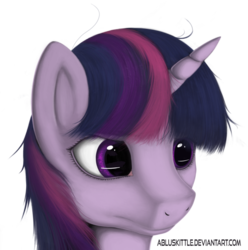 Size: 890x898 | Tagged: safe, artist:abluskittle, twilight sparkle, g4, female, portrait, solo