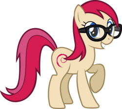 Size: 10000x8954 | Tagged: safe, artist:zee66, earth pony, pony, g4, absurd resolution, cute, debian, female, glasses, grin, linux, looking at you, mare, ponified, raised hoof, simple background, smiling, solo, squee, transparent background, vector