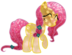 Size: 3500x2689 | Tagged: safe, artist:luuandherdraws, fluttershy, g4, crystallized, eyes closed, female, simple background, solo, transparent background, vector