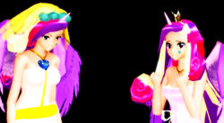 Size: 2270x1250 | Tagged: safe, artist:blackheartgoddess, princess cadance, human, g4, 3d, humanized, mmd