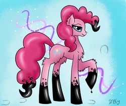 Size: 1701x1442 | Tagged: safe, artist:inky-pinkie, pinkie pie, g4, female, ink, solo