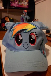 Size: 3072x4608 | Tagged: safe, rainbow dash, rarity, twilight sparkle, g4, female, figure, hat, irl, merchandise, photo, toy