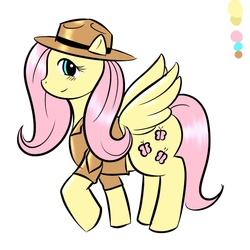 Size: 600x600 | Tagged: artist needed, safe, fluttershy, g4, clothes, female, hat, solo