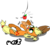 Size: 1876x1679 | Tagged: safe, artist:mushroomcookiebear, applejack, earth pony, pony, g4, apple, applecat, behaving like a cat, cute, eyes on the prize, female, flailing, happy, jackabetes, on back, silly, silly pony, smiling, solo, swatting, that pony sure does love apples, who's a silly pony