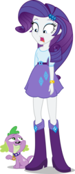 Size: 7000x16000 | Tagged: safe, artist:fangz17, rarity, spike, dog, equestria girls, g4, my little pony equestria girls, absurd resolution, boots, bracelet, clothes, high heel boots, jewelry, simple background, skirt, spike the dog, transparent background, vector
