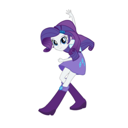 Size: 1000x1000 | Tagged: safe, rarity, equestria girls, g4, dancing, female, simple background, solo, transparent background, vector