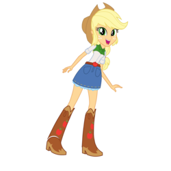 Size: 1600x1600 | Tagged: safe, applejack, equestria girls, g4, dancing, error, female, simple background, solo, transparent background, vector