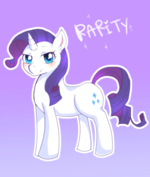 Size: 847x1000 | Tagged: safe, artist:charmyamber, rarity, pony, unicorn, g4, female, gradient background, horn, mare, pixiv, solo