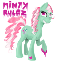 Size: 1000x1000 | Tagged: safe, artist:ithlini, minty, earth pony, pony, g3, female, mare, simple background, solo, transparent background
