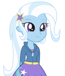 Size: 1042x1229 | Tagged: safe, artist:negasun, trixie, equestria girls, g4, clothes, cute, dress, female, simple background, smiling, solo, transparent background, vector