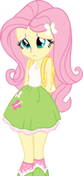 Size: 3000x6379 | Tagged: safe, artist:deathnyan, fluttershy, equestria girls, g4, my little pony equestria girls, arm behind back, boots, clothes, cute, cutie mark on clothes, female, fluttershy's skirt, legs together, shoes, shyabetes, simple background, skirt, socks, solo, transparent background, vector