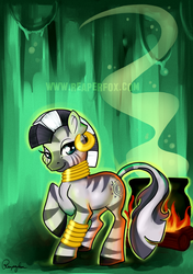 Size: 618x876 | Tagged: safe, artist:reaperfox, zecora, zebra, g4, female, solo