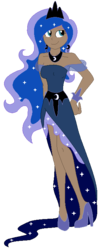 Size: 299x736 | Tagged: safe, artist:cookiejelly, princess luna, human, g4, female, humanized, simple background, solo