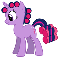 Size: 460x453 | Tagged: safe, artist:lovablerobot, twilight sparkle, pony, unicorn, g4, look before you sleep, female, hair curlers, simple background, solo, svg, transparent background, unicorn twilight, vector