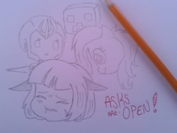 Size: 1280x960 | Tagged: safe, artist:soldier-autobot, fluttershy, g4, creeper, minecraft, ms. fortune, pencil, pencil drawing, sketch, skullgirls, traditional art, transformers