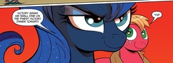 Size: 1040x381 | Tagged: safe, idw, official comic, big macintosh, princess luna, earth pony, pony, g4, spoiler:comic, male, stallion