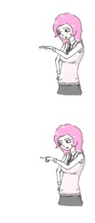 Size: 700x1636 | Tagged: safe, artist:239asd, princess celestia, human, g4, clothes, humanized, necktie, pink-mane celestia, shirt, skirt, sweater, uniform, young, young celestia, younger