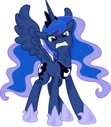 Size: 4000x4604 | Tagged: safe, artist:kp-shadowsquirrel, artist:spier17, princess luna, alicorn, pony, g4, .svg available, absurd resolution, angry, female, simple background, solo, transparent background, vector