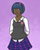 Size: 500x625 | Tagged: safe, artist:cloverweed, twilight sparkle, human, g4, dark skin, female, humanized, solo