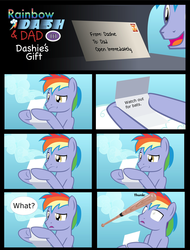 Size: 2000x2629 | Tagged: safe, artist:mlp-silver-quill, rainbow blaze, g4, abuse, baseball bat, blazebuse, dashie's gift, exploitable meme, letter, meme, reference, team fabulous 2