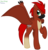 Size: 732x768 | Tagged: safe, artist:faith-wolff, kaiju pony, pegasus, pony, fanfic:the bridge, coat markings, godzilla (series), male, ponified, raised hoof, rodan, socks (coat markings), solo, stallion