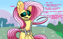 Size: 1280x805 | Tagged: safe, artist:extradan, fluttershy, robot, g4, female, flutterbot, solo, text, tumblr