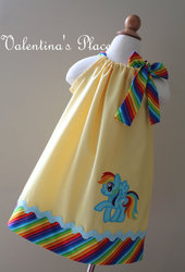 Size: 570x838 | Tagged: safe, artist:valentinasplace, rainbow dash, g4, clothes, customized toy, dress, irl, merchandise, photo