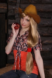 Size: 534x800 | Tagged: safe, artist:aireko-san, applejack, human, g4, cosplay, irl, irl human, photo, solo