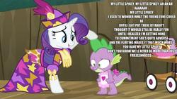 Size: 1152x648 | Tagged: safe, rarity, spike, g4, friendzone, image macro, parody