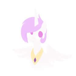 Size: 1067x1067 | Tagged: safe, artist:cw, princess celestia, pony, g4, alternate hairstyle, female, lineless, mare, minimalist, short hair, simple background, solo, transparent background, vector