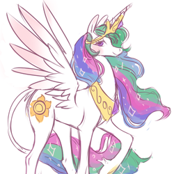 Size: 500x500 | Tagged: safe, artist:suchre, princess celestia, g4, female, solo