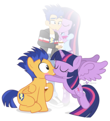 Size: 1425x1560 | Tagged: safe, artist:dm29, flash sentry, twilight sparkle, equestria girls, g4, backwards cutie mark, blushing, female, kissing, male, ship:flashlight, shipping, simple background, straight, transparent background, twilight sparkle (alicorn), whipped cream