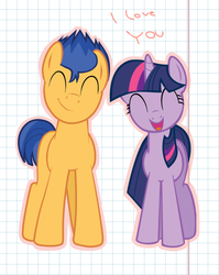 Size: 600x753 | Tagged: safe, artist:bonbonmignonne, flash sentry, twilight sparkle, g4, female, love, male, ship:flashlight, shipping, straight, wingless