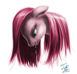 Size: 900x866 | Tagged: safe, artist:scarletvye, artist:tsitra360, pinkie pie, g4, crying, female, sad, solo