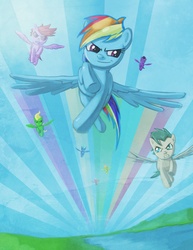 Size: 2550x3300 | Tagged: safe, artist:envidia14, rainbow dash, oc, g4, flying