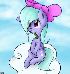 Size: 2000x2100 | Tagged: safe, artist:freefraq, flitter, pegasus, pony, g4, cloud, cloudy, cute, female, filly, flitterbetes, solo