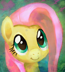 Size: 3000x3347 | Tagged: safe, artist:buttercupsaiyan, fluttershy, g4, cute, female, high res, portrait, shyabetes, solo, traditional art
