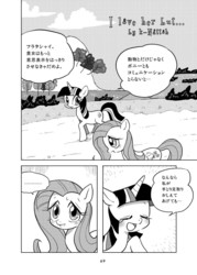 Size: 732x1024 | Tagged: safe, artist:k-nattoh, fluttershy, twilight sparkle, g4, comic, japanese, pony next door, preview