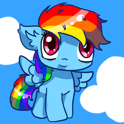 Size: 512x512 | Tagged: safe, artist:askfillydash, rainbow dash, g4, female, filly, filly rainbow dash, smiling, solo