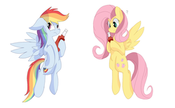 Size: 1280x795 | Tagged: safe, artist:sunomii, fluttershy, rainbow dash, g4