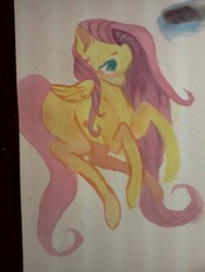 Size: 960x1280 | Tagged: safe, artist:squeamishjam, fluttershy, g4, female, solo, traditional art