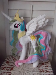 Size: 2121x2828 | Tagged: safe, artist:cinnamon-stitch, princess celestia, g4, irl, photo, plushie, solo