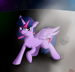 Size: 3121x3000 | Tagged: safe, artist:flamelonewolf, twilight sparkle, alicorn, pony, g4, female, mare, night, solo, stars, twilight sparkle (alicorn)