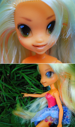 Size: 500x842 | Tagged: safe, artist:eyepins, applejack, equestria girls, g4, customized toy, doll, irl, photo, toy