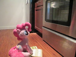 Size: 1280x960 | Tagged: safe, artist:template93, pinkie pie, g4, irl, oven, photo, plushie, solo