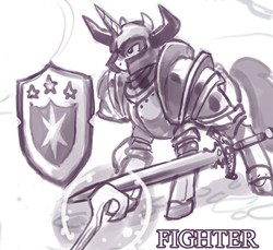 Size: 468x428 | Tagged: safe, artist:johnjoseco, shining armor, pony, unicorn, g4, armor, cosplay, dragon's crown, fantasy class, knight, male, shield, solo, sword, warrior