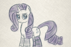 Size: 2000x1333 | Tagged: safe, artist:breezethepony, rarity, pony, unicorn, g4, clothes, female, goth, sketch, socks, solo