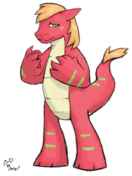 Size: 722x958 | Tagged: safe, artist:gaydragon, big macintosh, dragon, earth pony, pony, g4, dragonified, male, solo, stallion